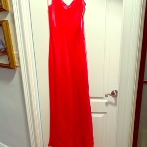 Niki Livas Coral Halter dress